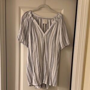 Joie Striped Blouse in White and Black